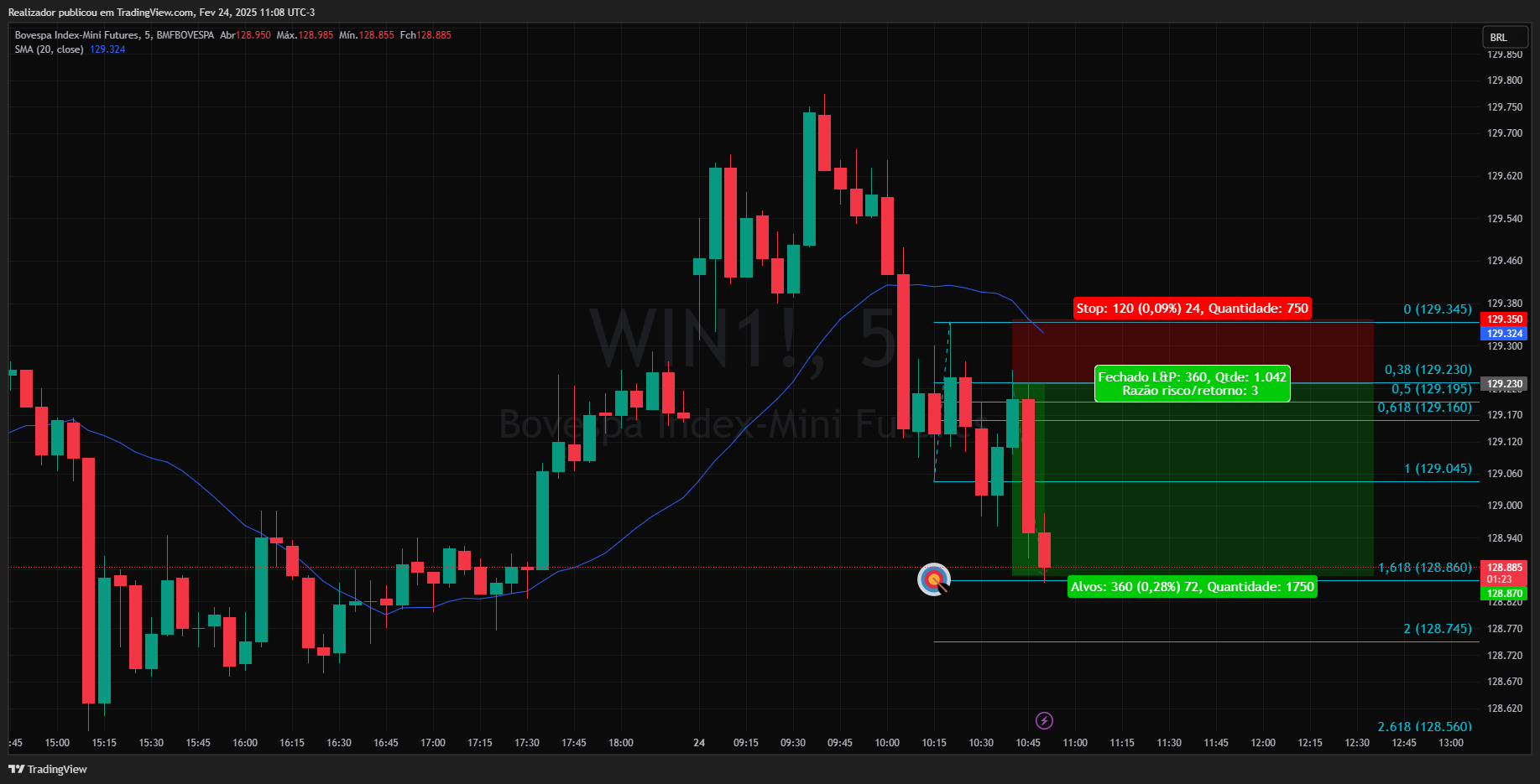 BMFBOVESPA_DLY:WIN1! Imagen del gráfico de Realizador
