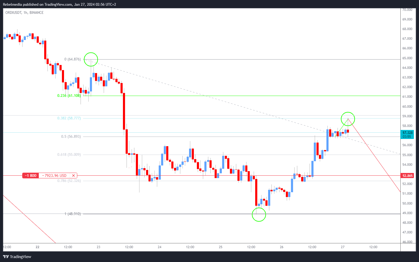 BINANCE:ORDIUSDT Chart Image by Rebelmedia