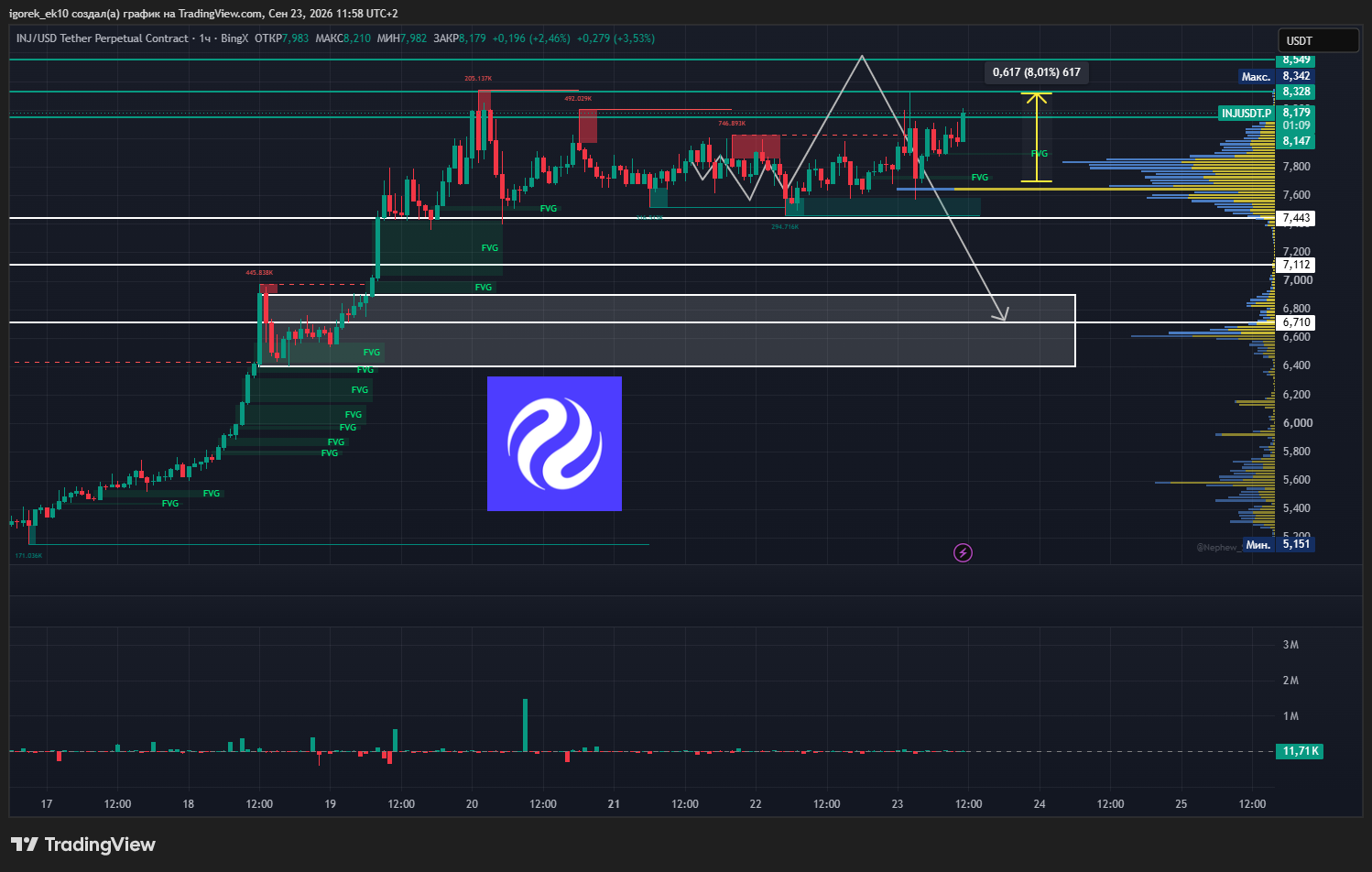 BINGX:INJUSDT.P Chart Image by igorek_ek10