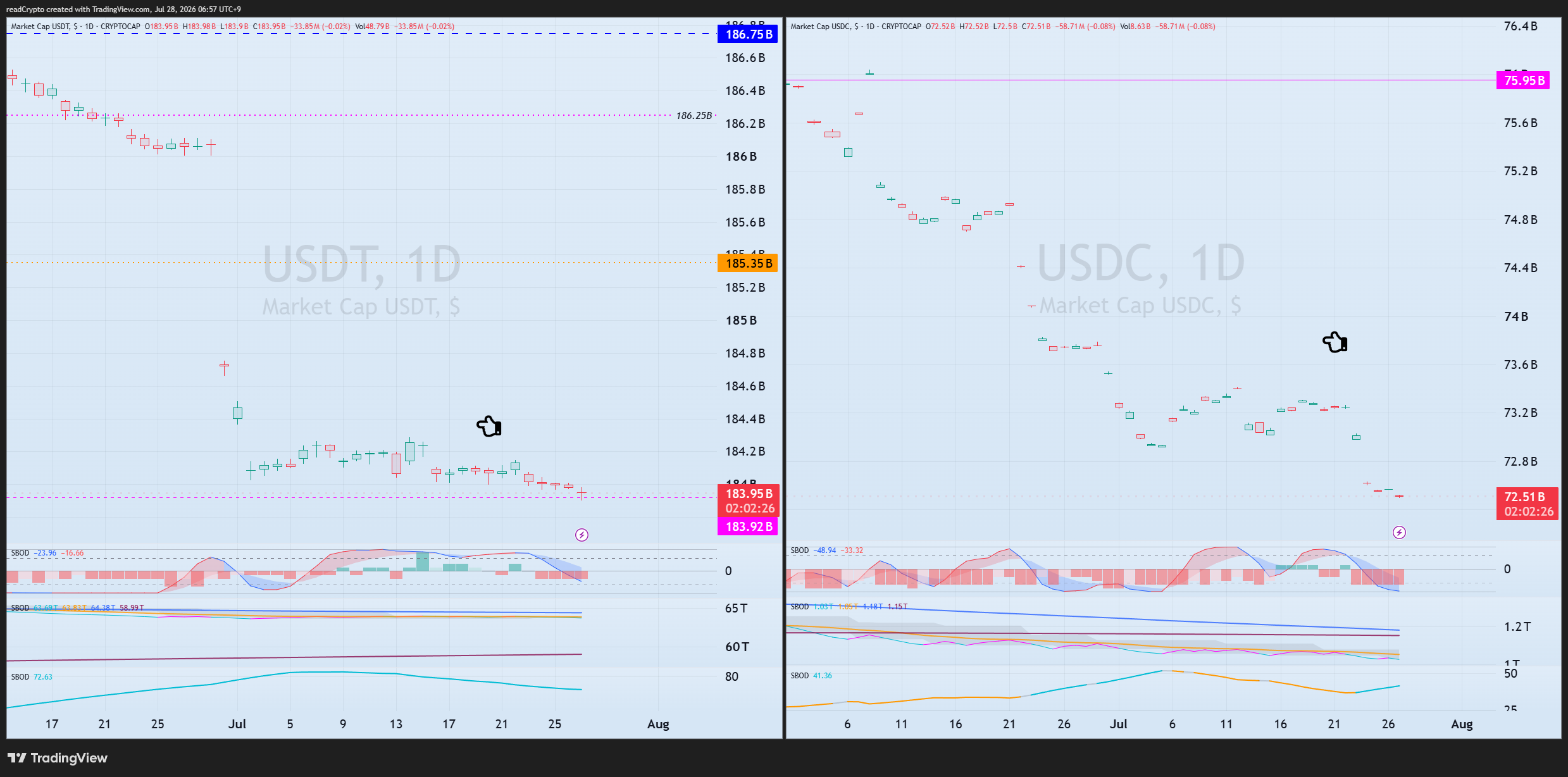CRYPTOCAP:USDC صورة الرسم البياني by readCrypto