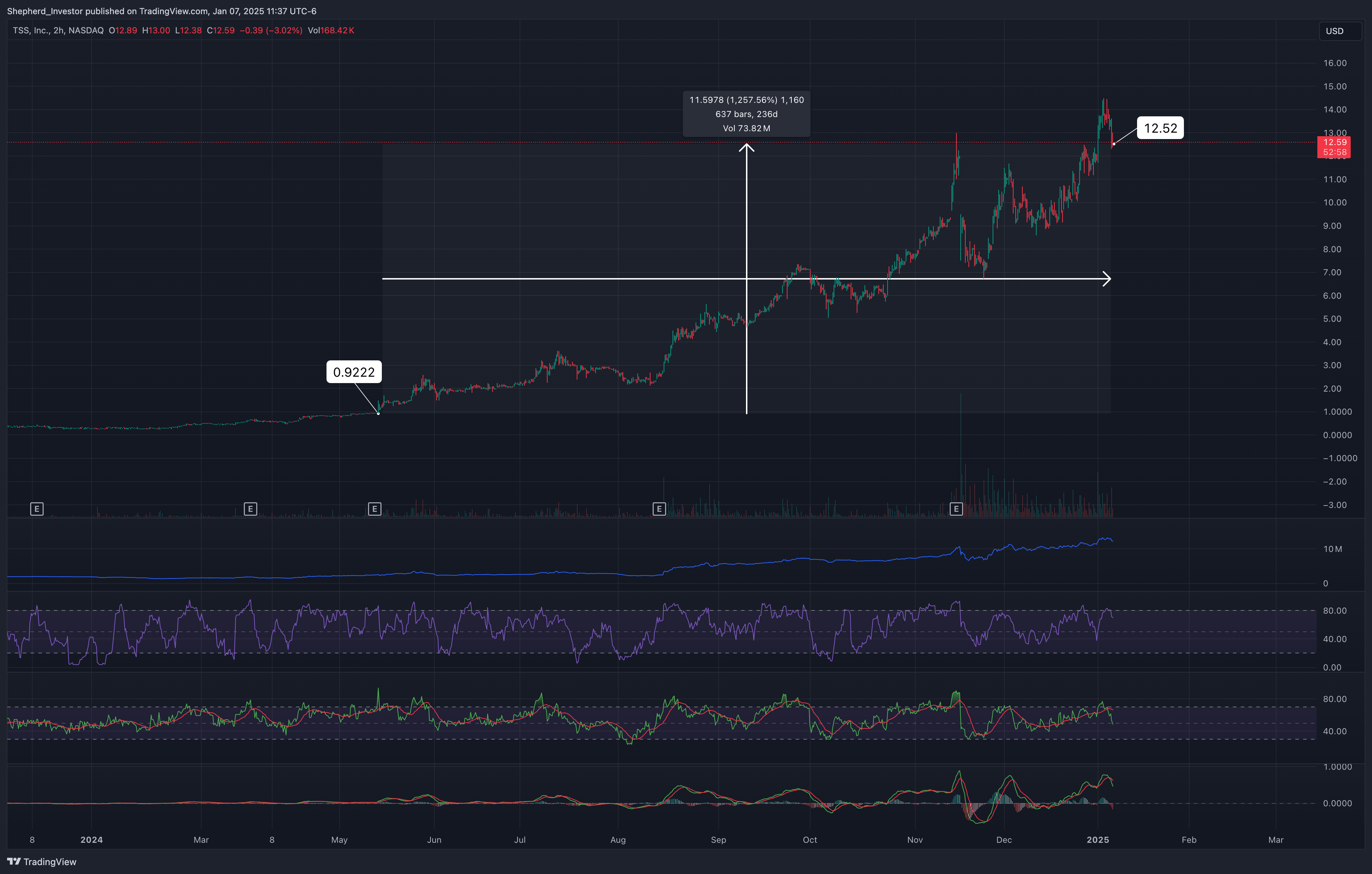 NASDAQ:TSSIチャート画像 - Shepherd_Investorの投稿