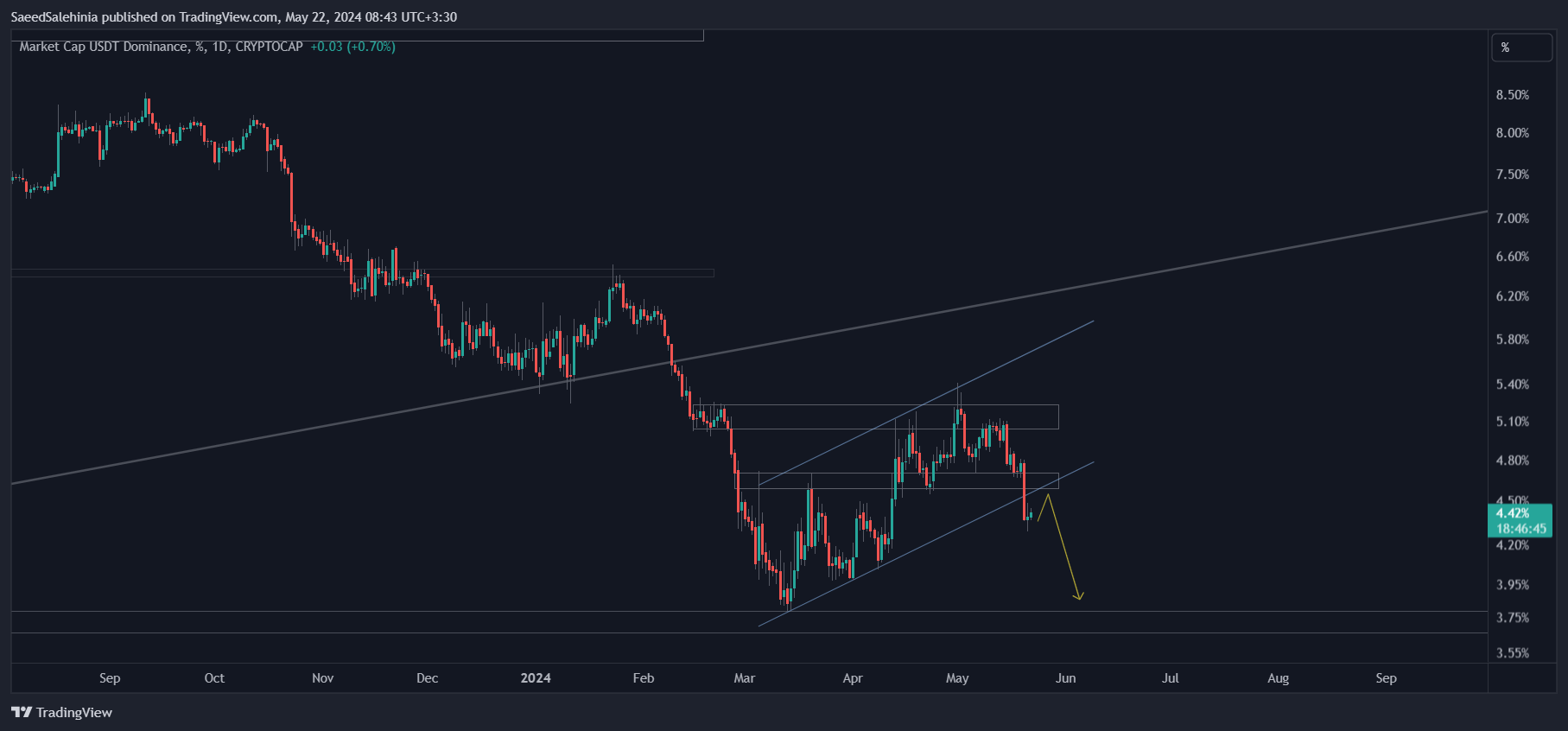CRYPTOCAP:USDT.D Chart Image by SaeedSalehinia