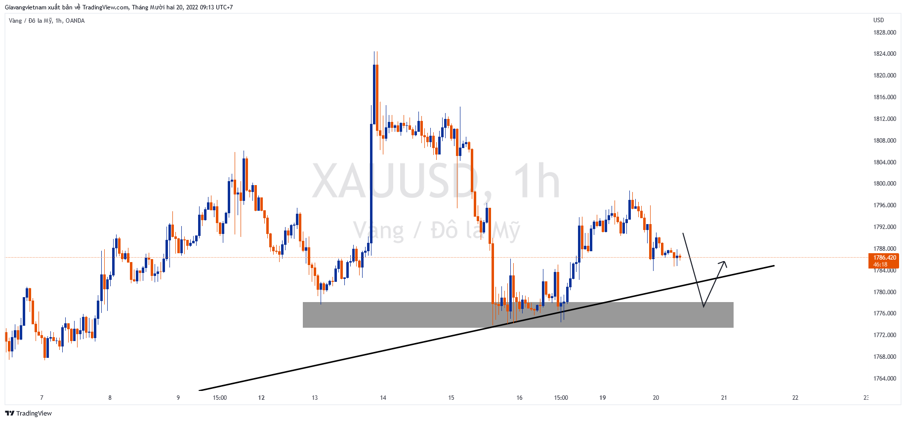 OANDA:XAUUSD Chart Image by Giavangvietnam