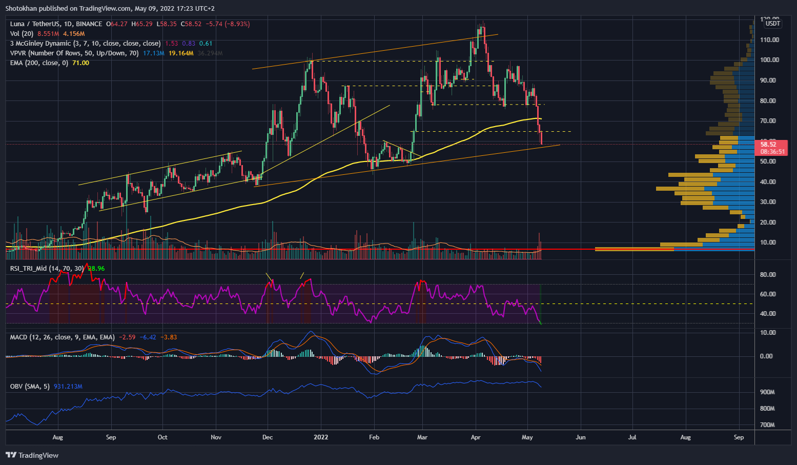 BINANCE:LUNAUSDT Chart Image by Shotokhan