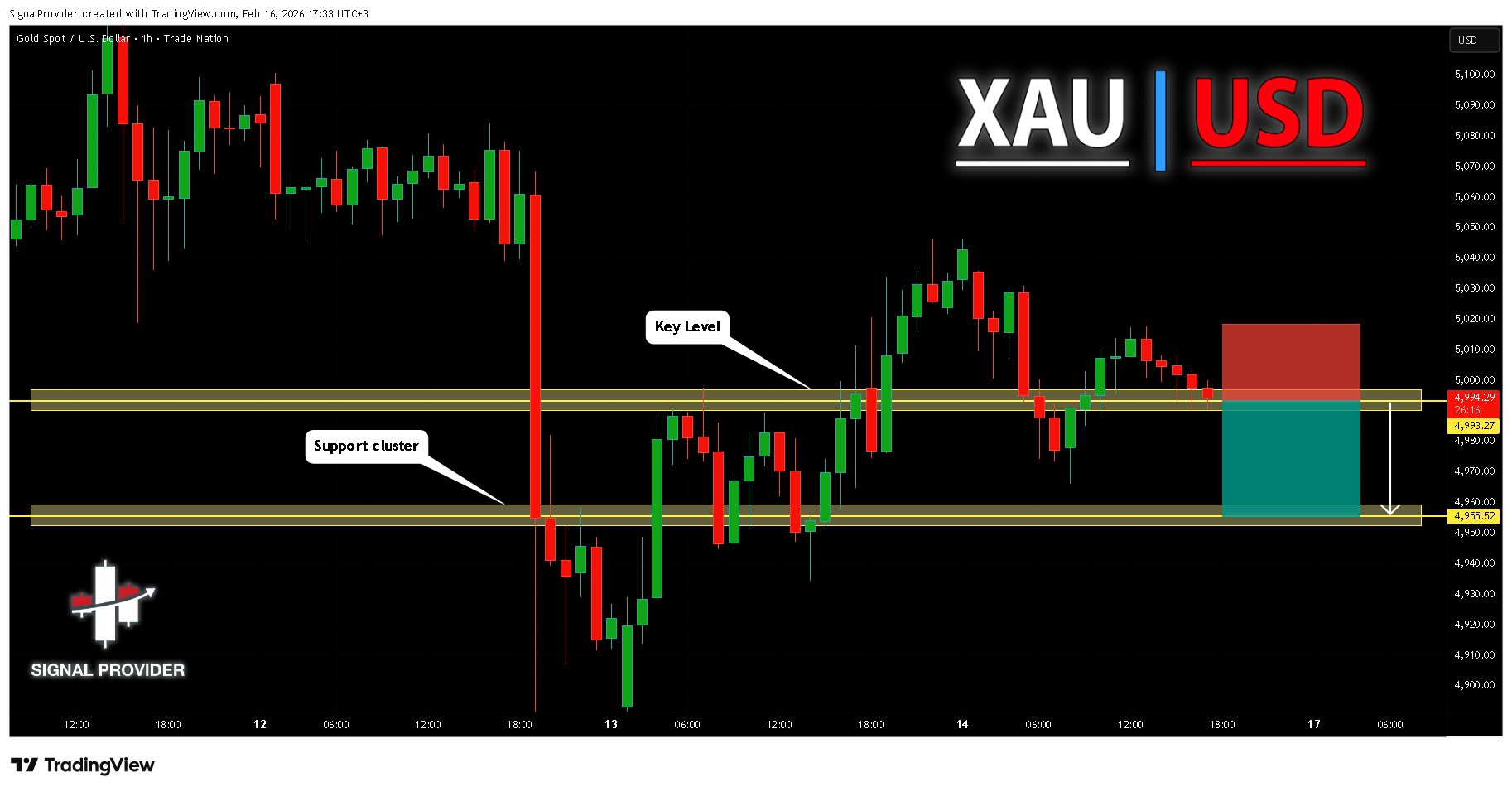 TRADENATION:XAUUSD Chartbild von SignalProvider