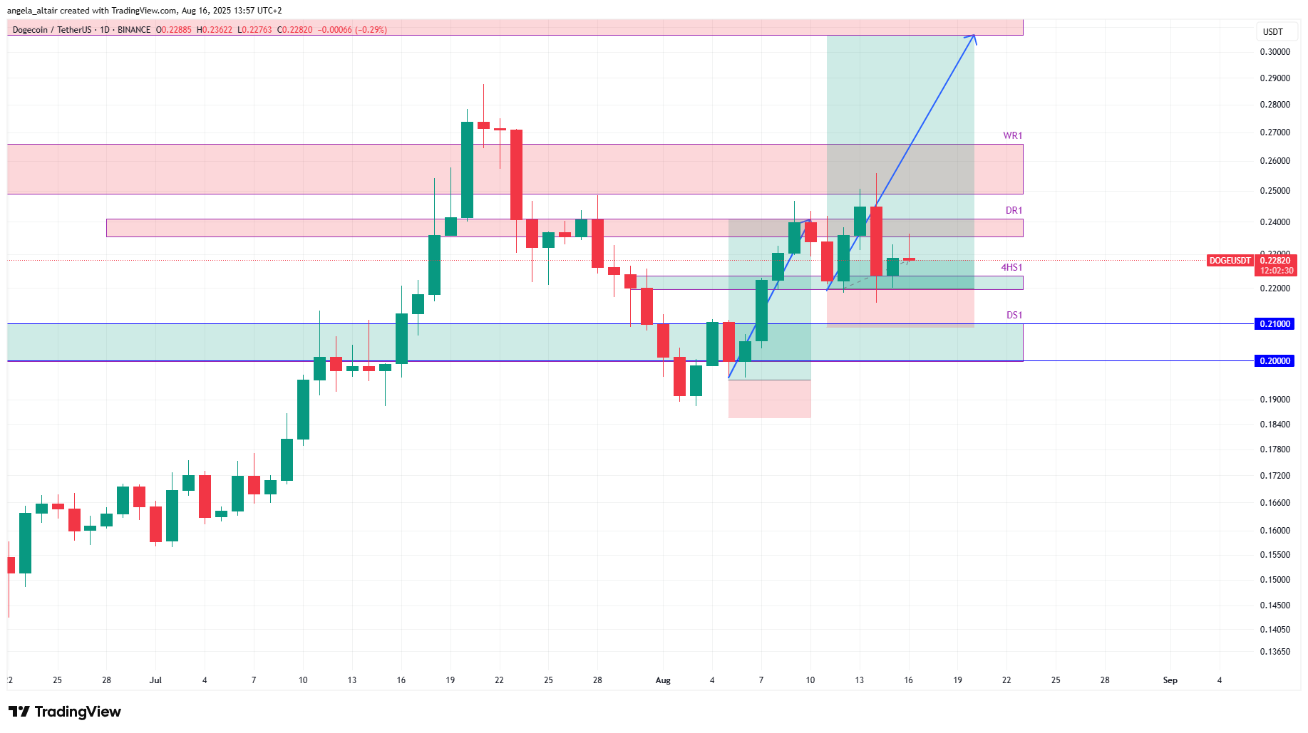 BINANCE:DOGEUSDT Chart Image by angela_altair
