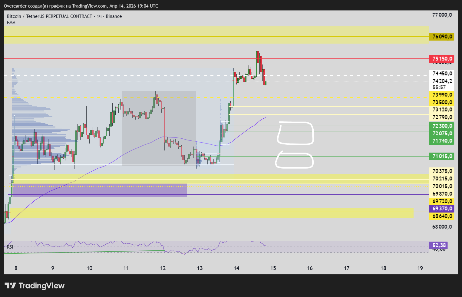 BINANCE:BTCUSDT.P Chart Image by Overcarder