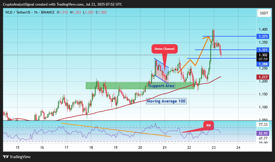 BINANCE:WLDUSDT Chart Image by CryptoAnalystSignal