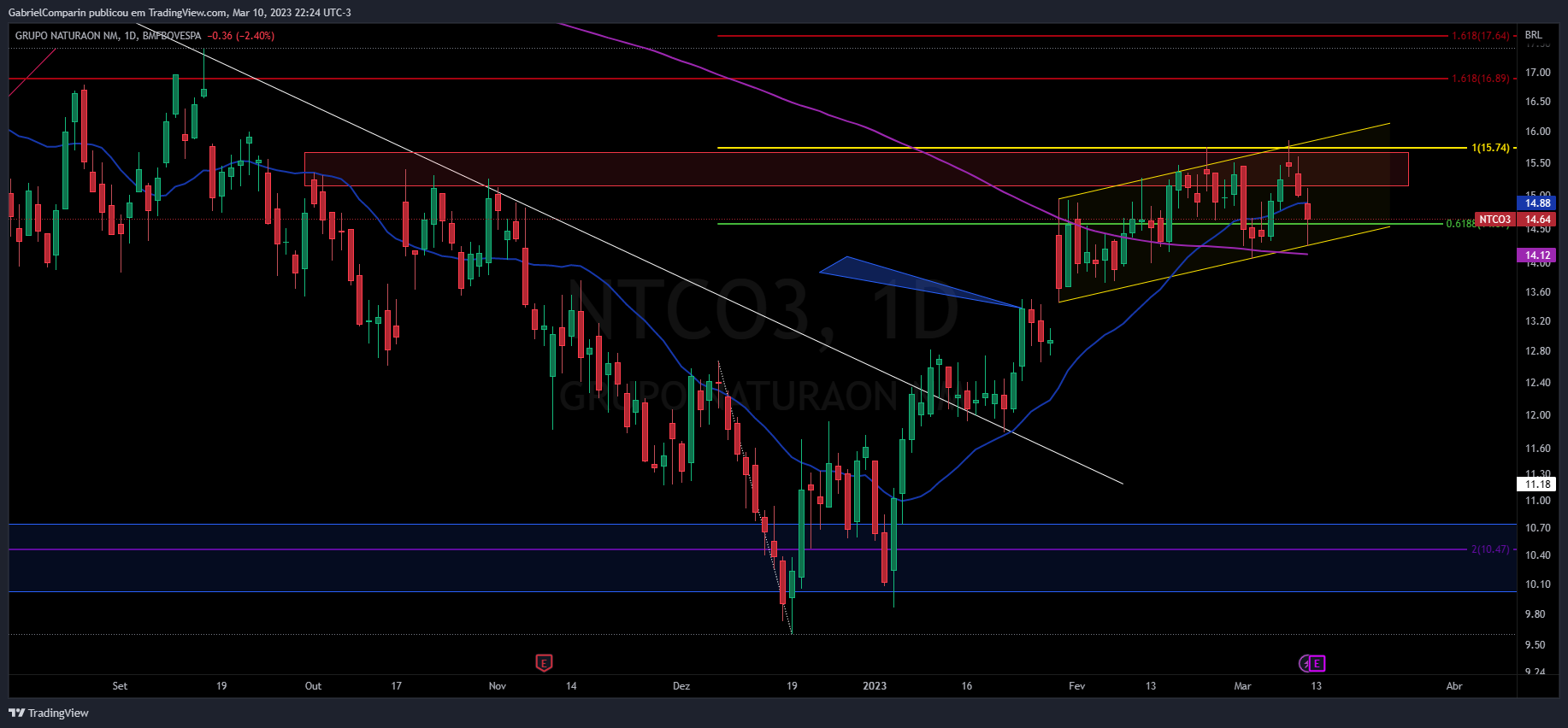 BMFBOVESPA:NTCO3 Chart Image by GabrielComparin
