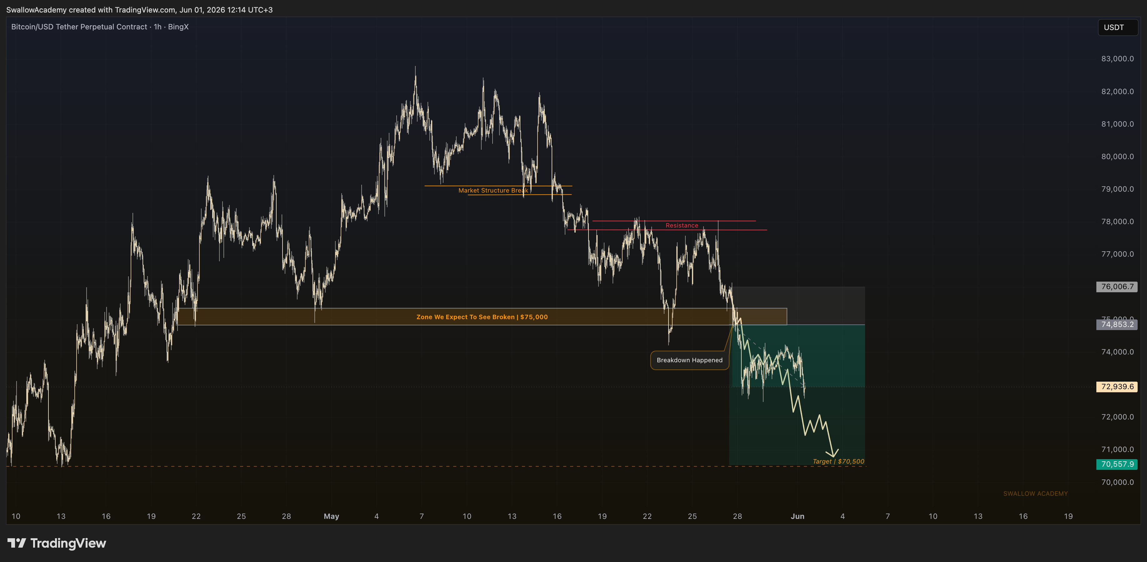 BINGX:BTCUSDT.P Chart Image by SwallowAcademy