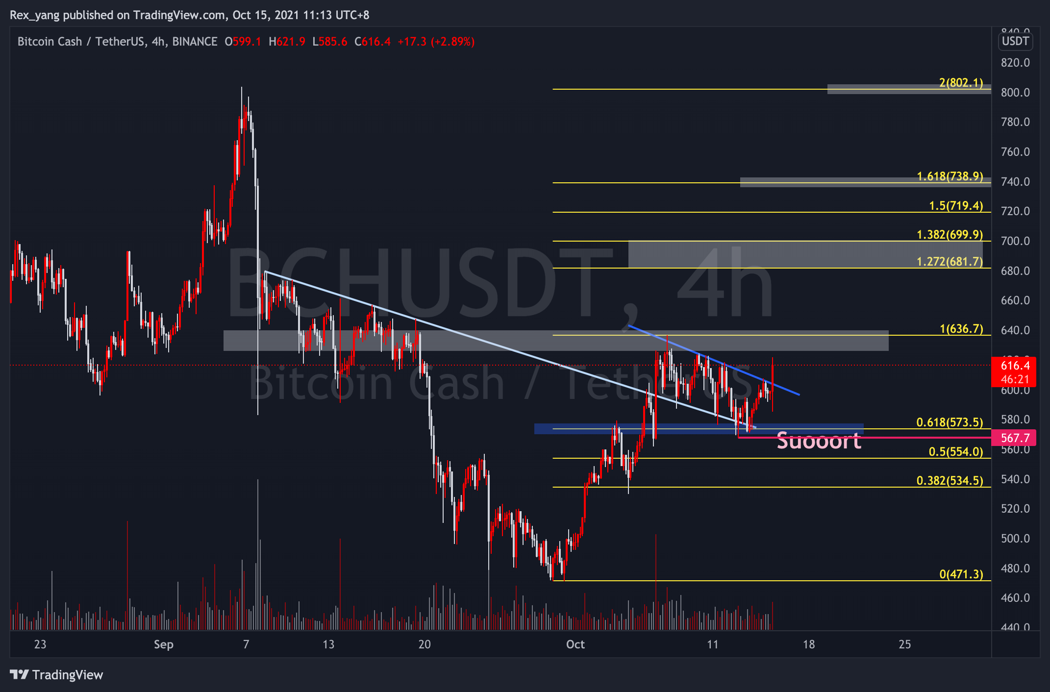 BINANCE:BCHUSDT Chart Image by Rex_yang