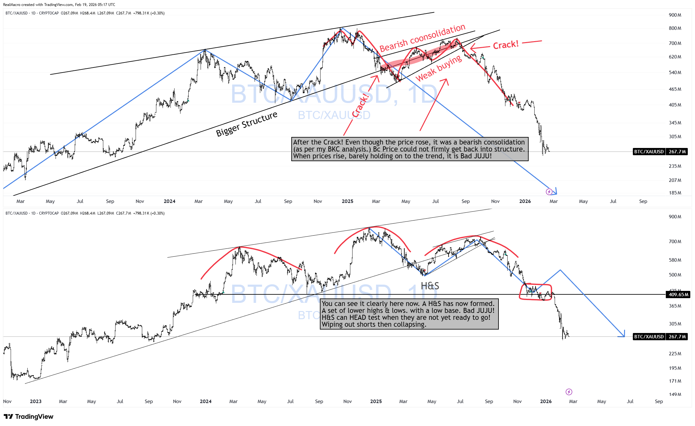 CRYPTOCAP:BTC/OANDA:XAUUSD Chartbild von RealMacro