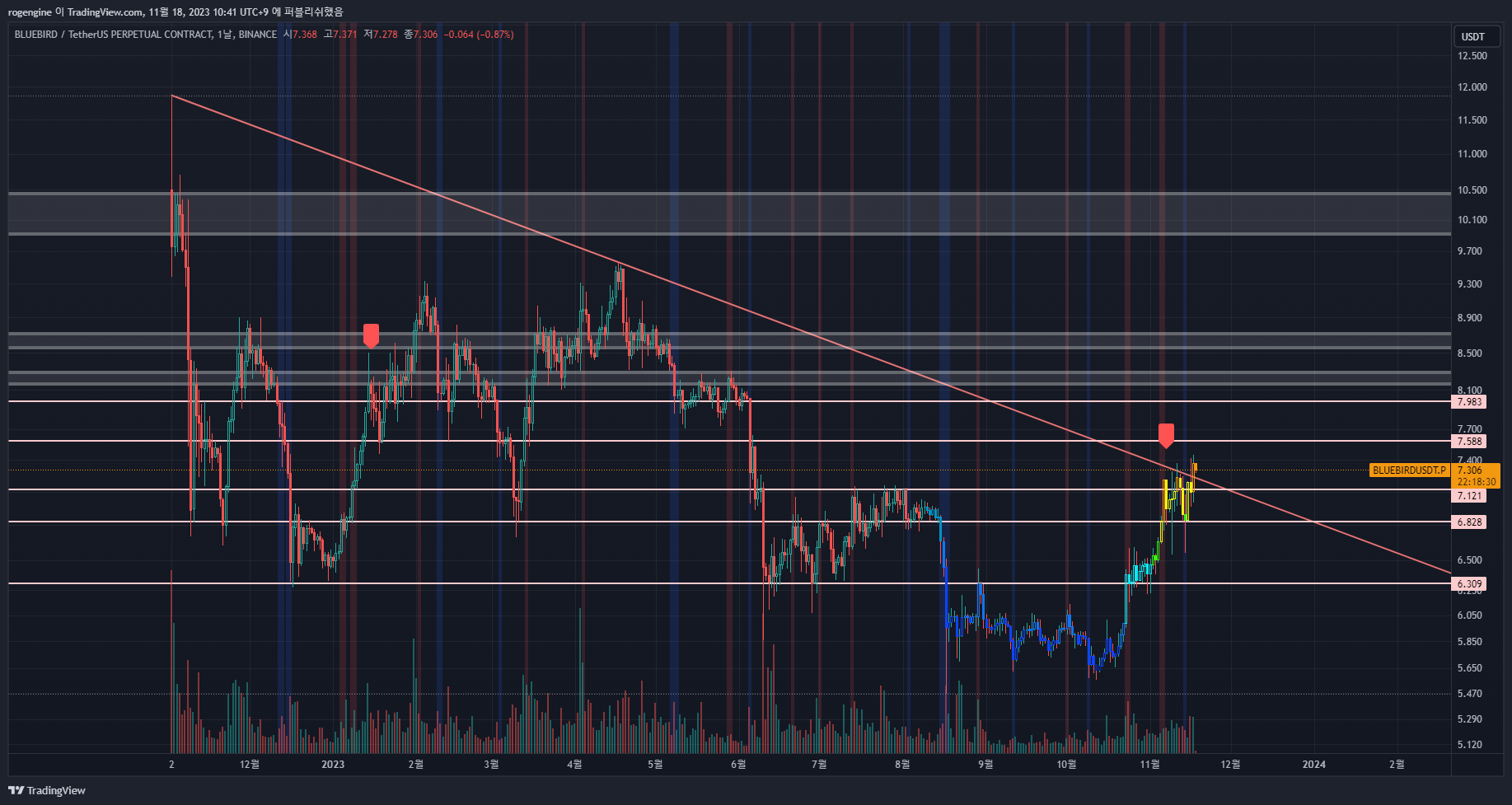 BINANCE:BLUEBIRDUSDT.P Chart Image by rogengine