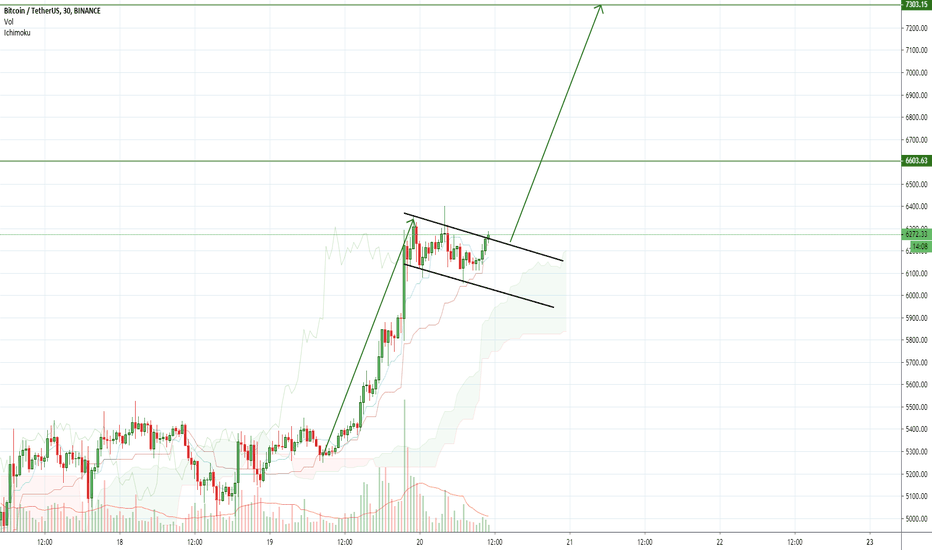 BTCUSD Bull Flag Target