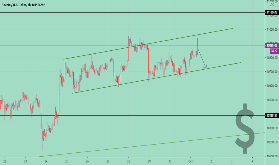 BTCUSD ⚡ Price Will Fall To The Lower Channel LINE 💲