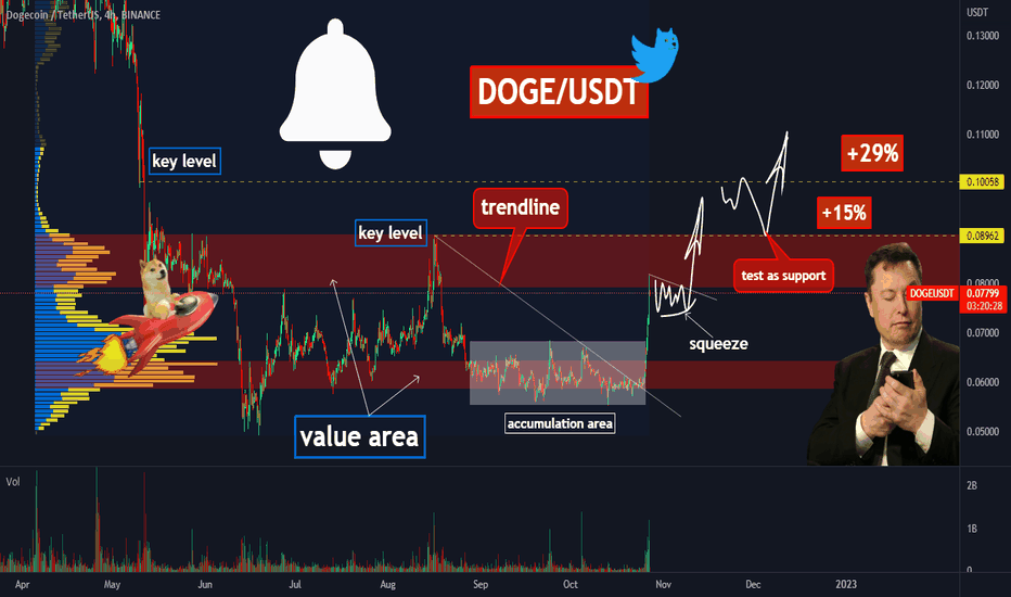 🔥+24% profit for DOGE: Elon buy Twitter..it's just the begining