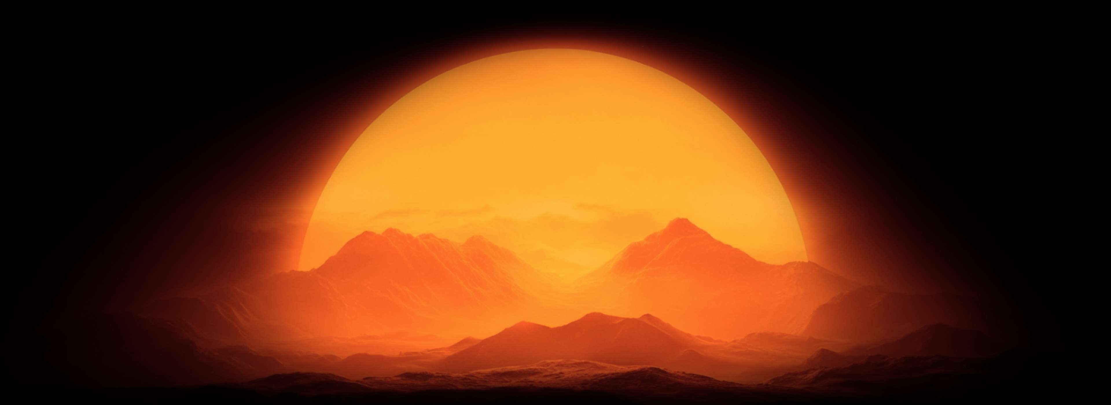 Mars landscape background image